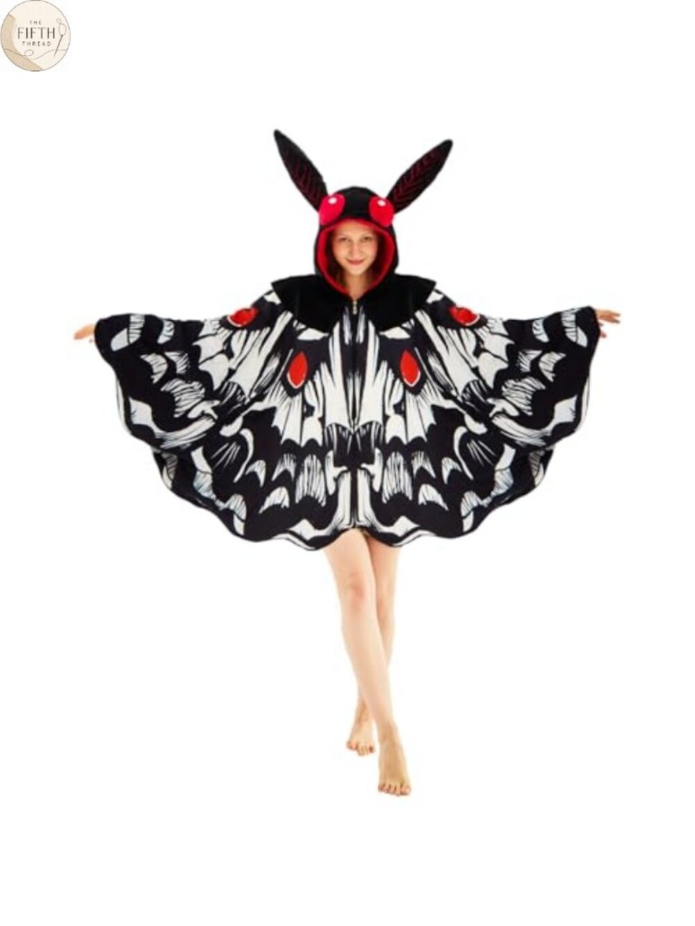 Unisex Adult Mothman Animal Onesie Pajama Costume Flannel Zip Sleepwear